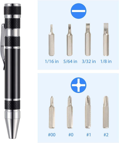 Multi-Bit Mini Screwdriver – Compact Repair Tool Made of Aluminum Alloy