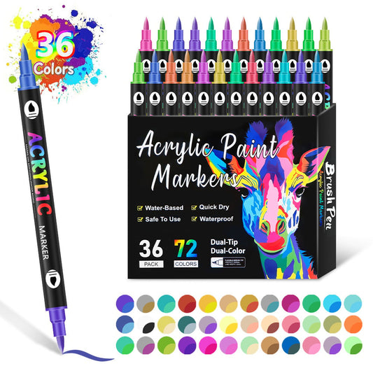 ColorFlare™ — Double-Tip Markers with 72 Vibrant Hues