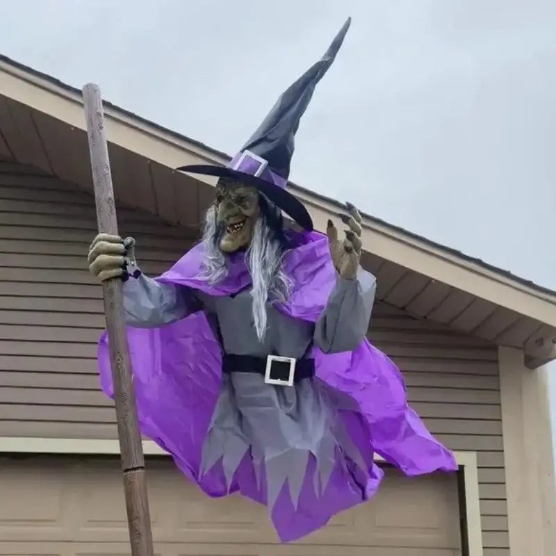 PhantomGlide™ — Motion-Triggered Flying Witch Decor