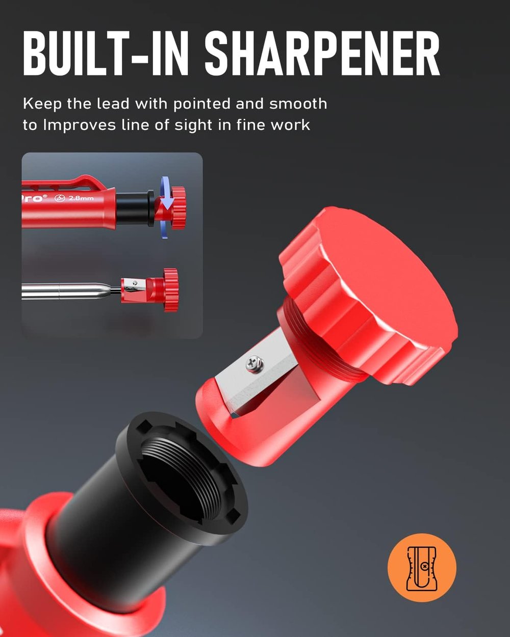 Zimmermann Pencil Set – Durable Marking Pencils with Sharpener