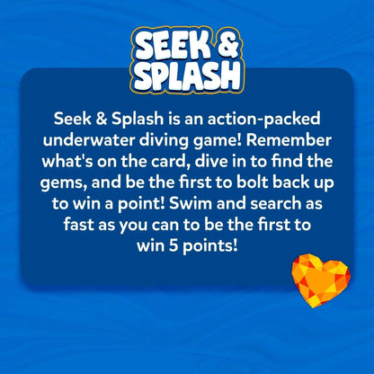 Underwater Pool Treasure Hunt Game with Waterproof Gems and Cards