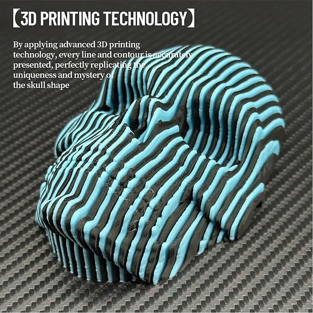 Halloween 3D Printed Luminous Quantum Skull Halloween Decor, Glow in The Dark Quantum Skeleton Head, Spooky Light Up Gift for Horror Fans, Gothic Table Decoration Mivoza Deutschland