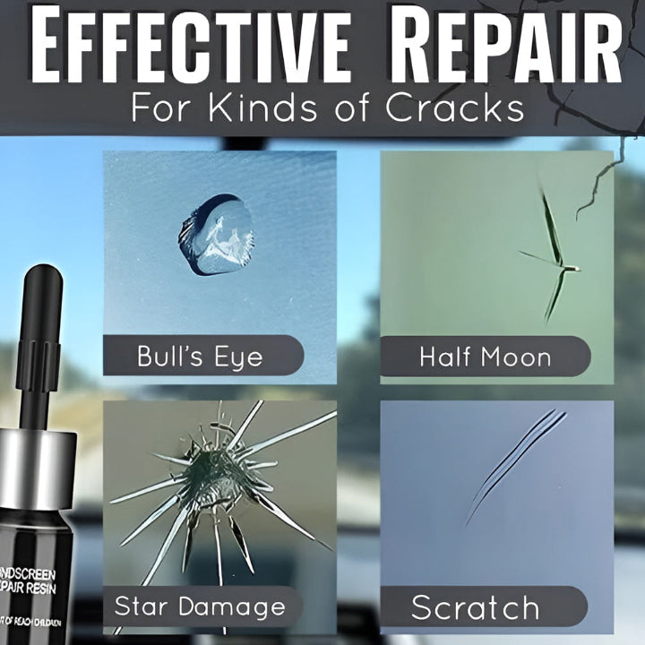 Windshield Repair Kit – Fix Chips & Cracks in Minutes, Save on Costly Replacements