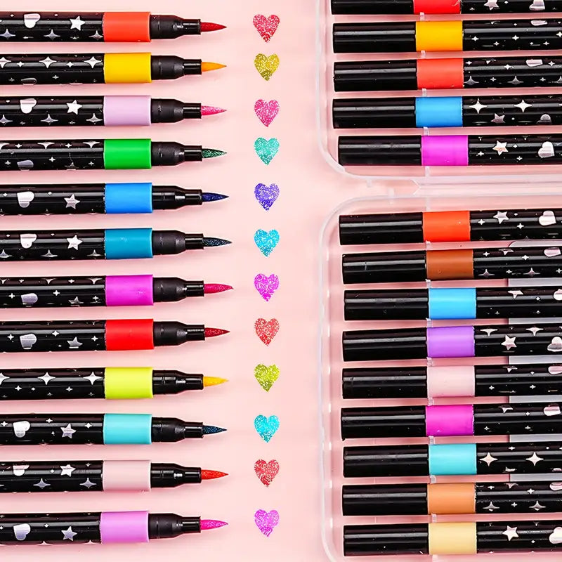 Brush Pens – Vibrant Artworks with Sparkling Shine