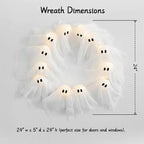 Halloween Decoration Wreath — Mysterious Spirit Glow for Atmosphere