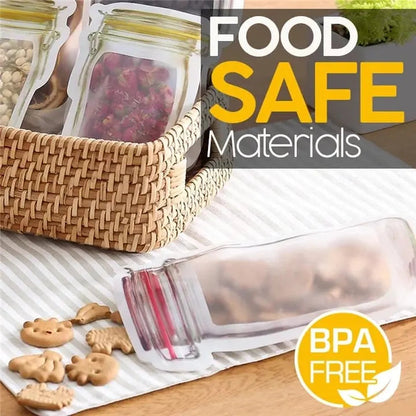 Ziplock Bags in Mason Jar Style – Reusable & Leak-Proof