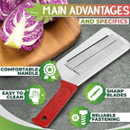 Stainless Steel Dual Blade Cutter - Multifunctional Slicer for Veggies