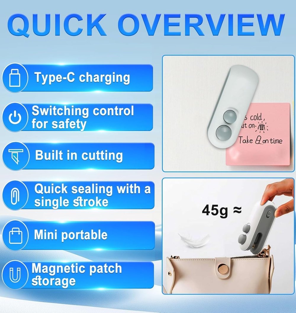 2-in-1 Bag Seal & Cutter for Fresh Snacks