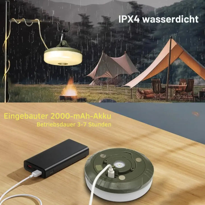 4-in-1 LED Camping Lamp with USB Power Bank