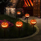 Solar Pumpkin Lantern — Outdoor Halloween Decoration with Warm Glow