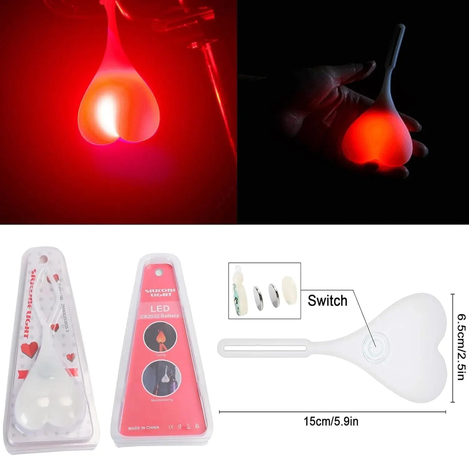 GlowPulse™ — Heart-Shaped Safety Light