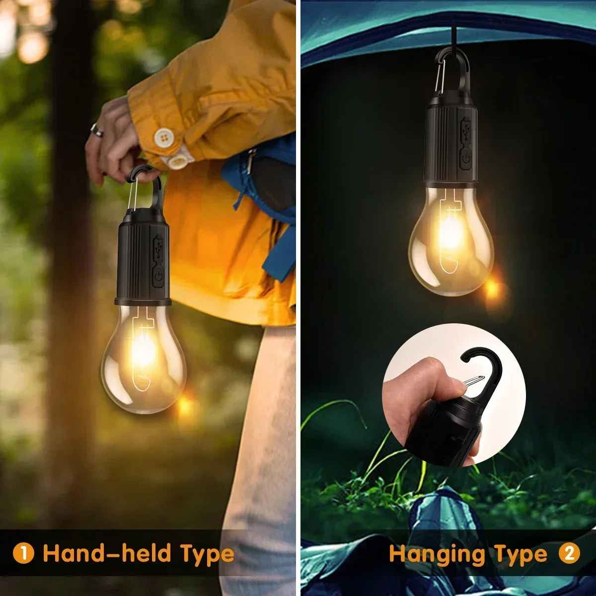Retro Camping Light — Perfect Atmosphere for Tent & Fishing Spot