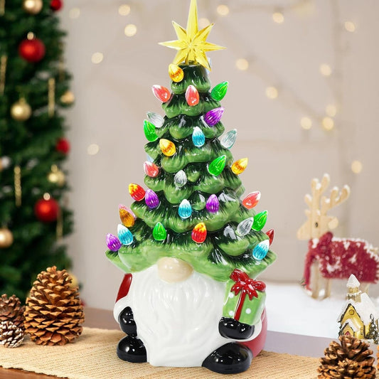 DIY Illuminated Christmas Gnome Tree — For Table, Window & Fireplace
