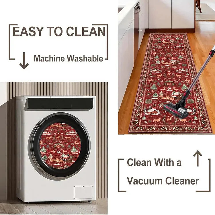 Christmas Carpet Wonderland — Non-slip & cozy for children & guests
