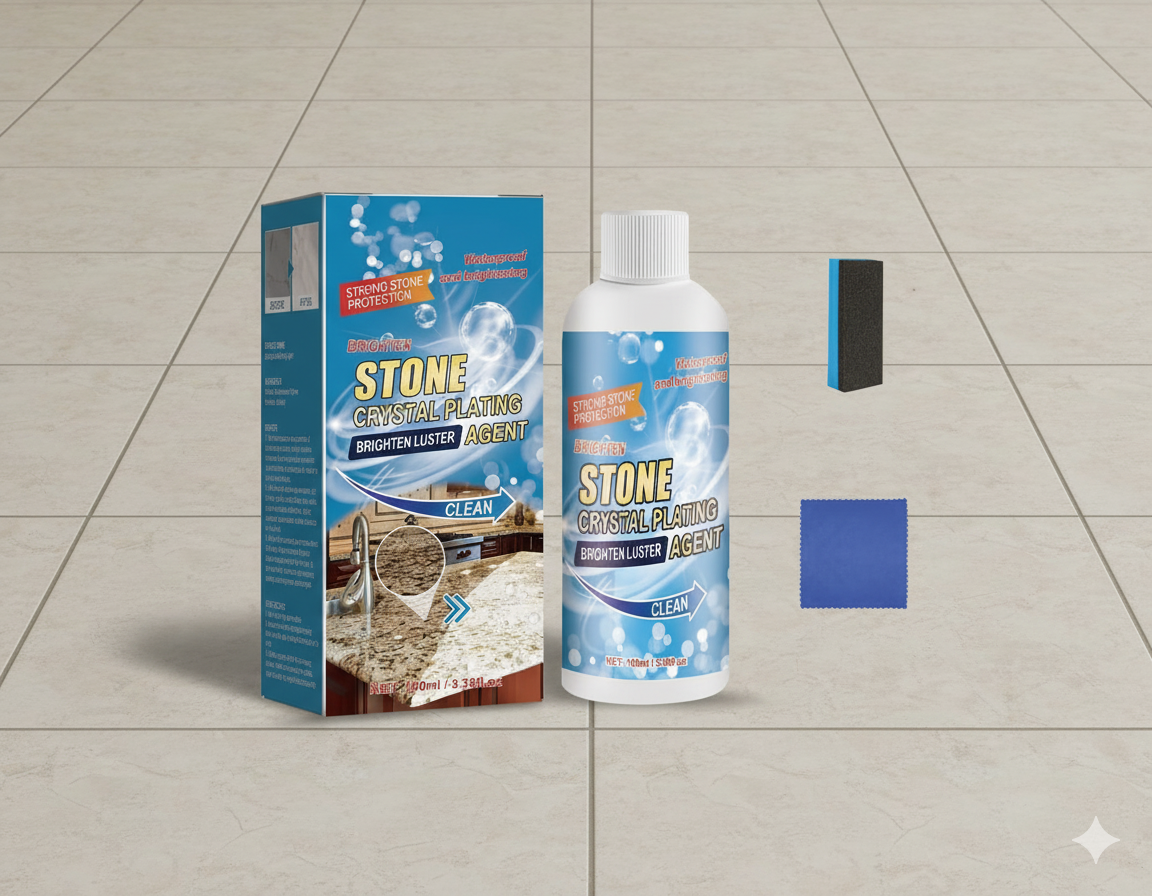 Stone Cleaner & Care – Gently Remove Rust & Stains | Biodegradable for Granite, Marble, Slate & Natural Stone (2 Pieces)