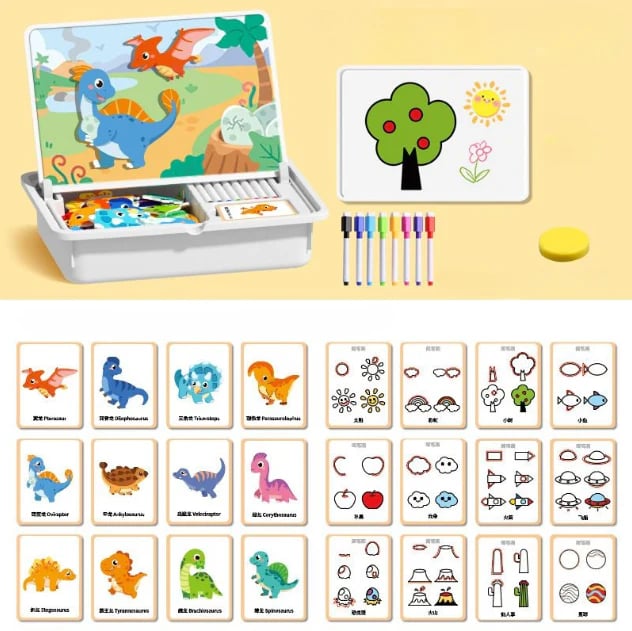 Magnetic Puzzles Face Dress Up Travel Game Double Side Preschool Educational Learning Toy for Kids Mivoza Deutschland