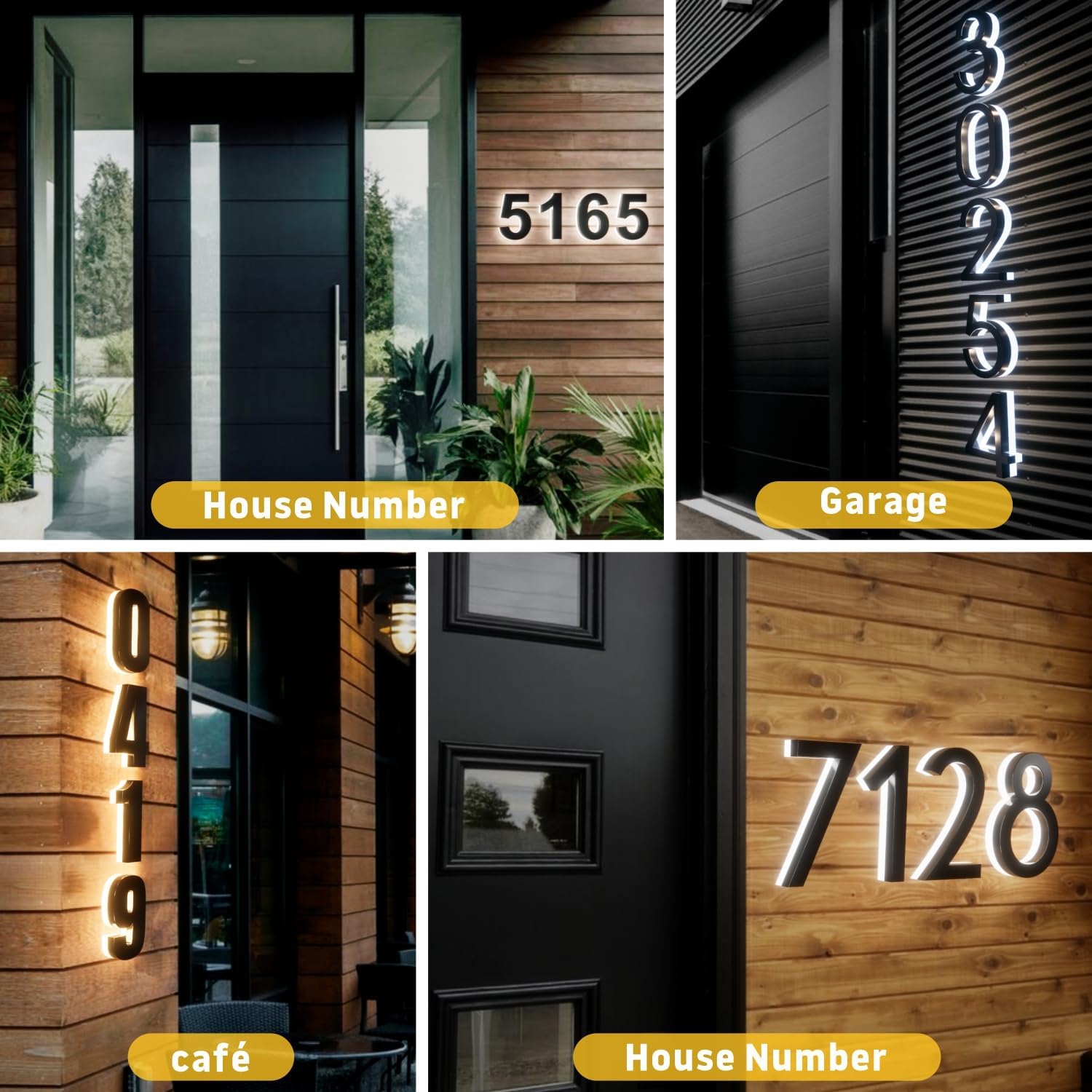 Solar-Powered House Number Light — Stylish Visibility at Night