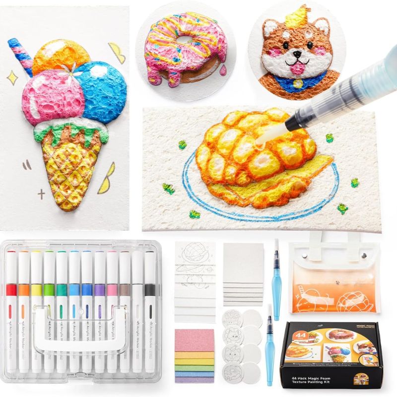 3D Foam Structure Art Set – Creative Craft Kit with Colored Pencils