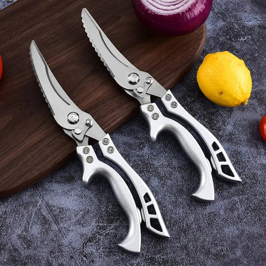 Stainless Steel Poultry Shears Extra Strong – Cuts Bones, Meat & Fish