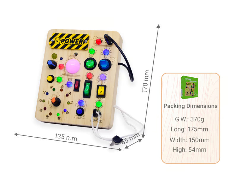 Wooden Activity Board — Playfully Promote Fine Motor Skills