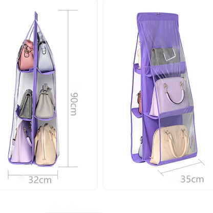 Double-sided Hanging Storage Bag – Six-layer Organizer for Handbags