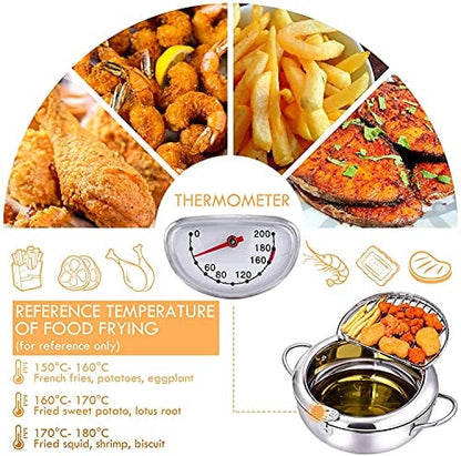 Stainless Steel Deep Fryer — Enjoy Crispy, Save Fat
