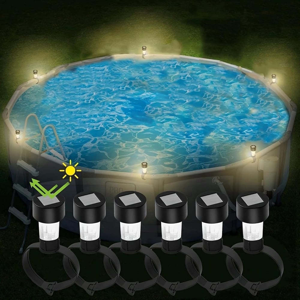 Solar Pool Lights — Warm Atmosphere and Increased Safety