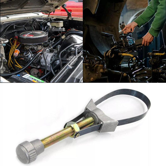 Adjustable Oil Filter Strap Wrench — Durable Tool for 2.4–4.7 inches  Filters