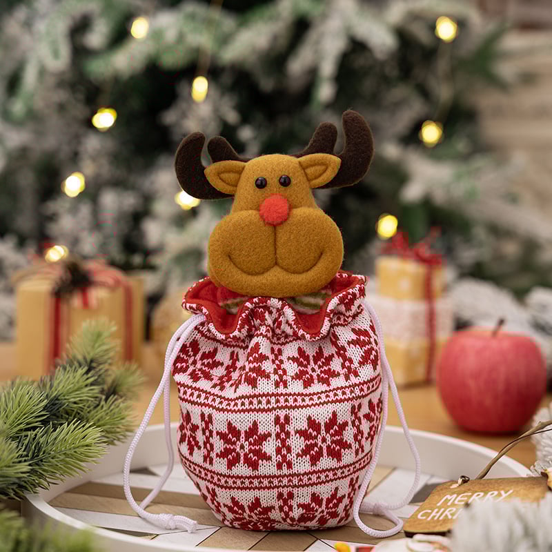 Knitted Dolls Christmas Bag — Sweet & Special Gift Idea