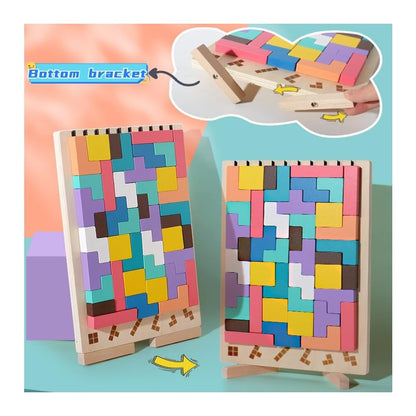 Wooden stacking game - Promotes logic, concentration and fine motor skills in children! Mivoza Germany