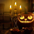 Skeleton Candle Holder Lamp — Spooky Table Decoration for Halloween