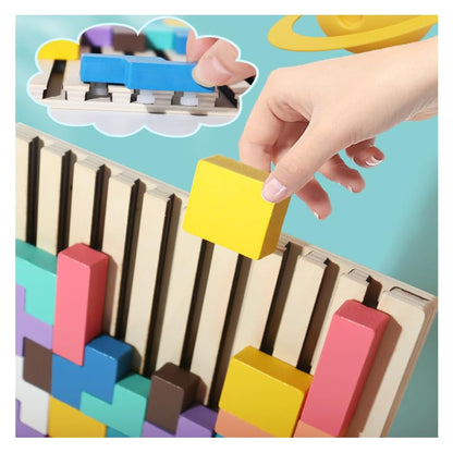 Wooden stacking game - Promotes logic, concentration and fine motor skills in children! Mivoza Germany