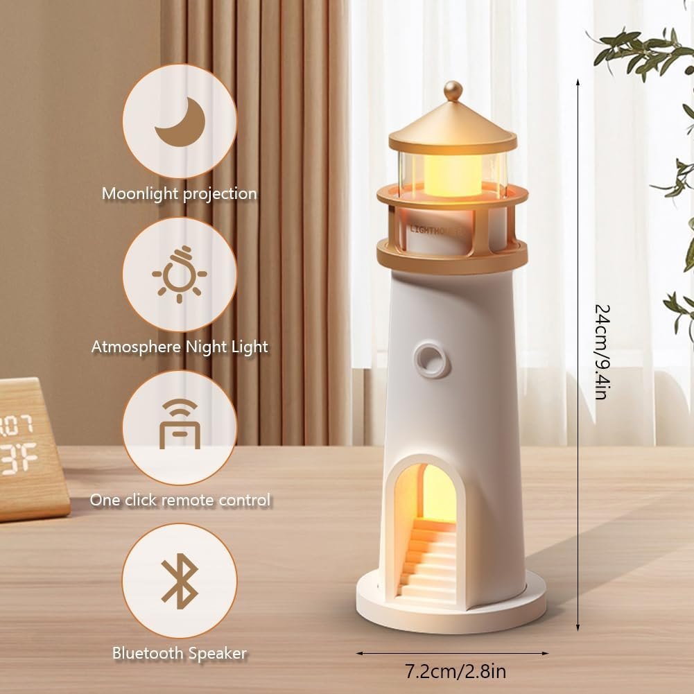 Lighthouse Lamp — Creates Stunning Moon Landscape Projections