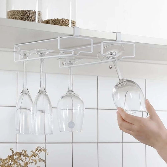 Wine Rack for Under-Cabinet Mounting — Space-Saving Glass Holder with Easy Installation
