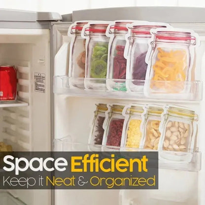 Ziplock Bags in Mason Jar Style – Reusable & Leak-Proof