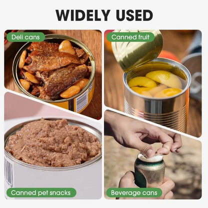 Can opener with protective cover (6 pieces) — effortless and clean opening