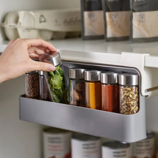 Kitchen Container Organizer – Hanging Spice Rack with Easy Installation