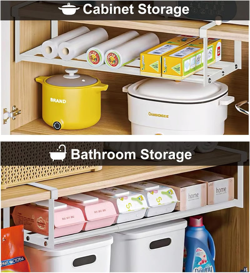 Extendable Cabinet Shelf — Space-Saving Organization in No Time