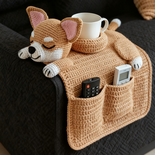 Handmade Crochet Dog Sofa Organizer Mivoza Deutschland