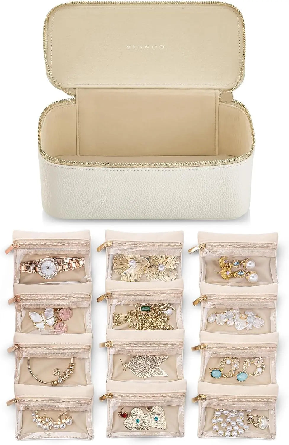 Jewelry Box with Transparent Compartments – Organized and Protected Storage