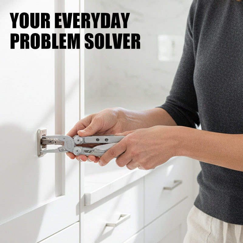 12-in-1 Folding Multitool with Pliers – Compact Stainless Steel