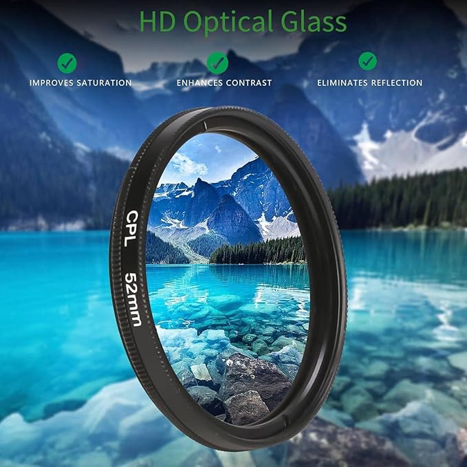 52mm CPL Filter for Mobile Phone - Less Glare & Better Colors Mivoza Germany