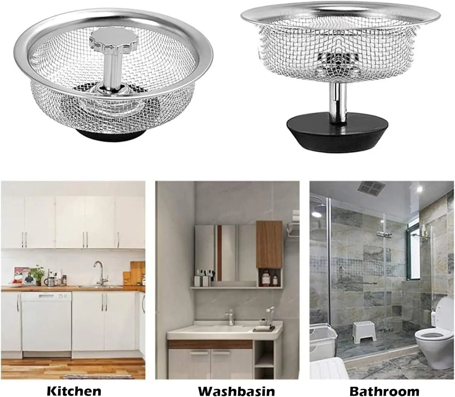 Abflusssieb für Spüle — Verhindert teure & unangenehme Rohrreinigung 2er Set Mivoza Deutschland