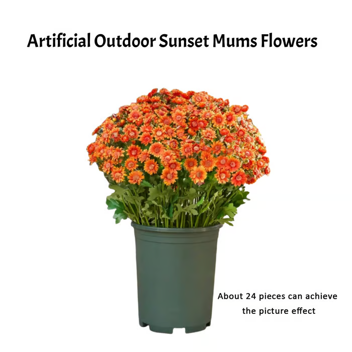 🏆Flash Sale⚡Artificial Outdoor Sunset Mums Flowers - UV resistant, Waterproof, Windproof Mivoza Deutschland