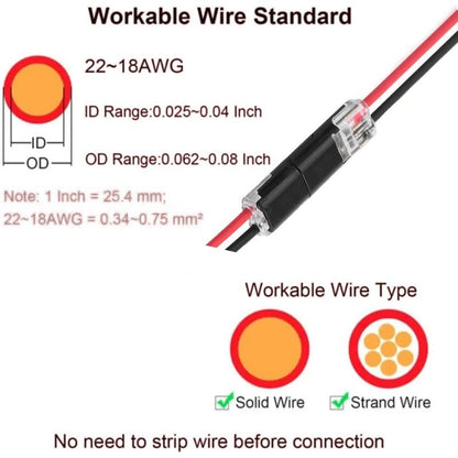 LED Connector Plug — Quick and Secure Assembly (20 Pieces)