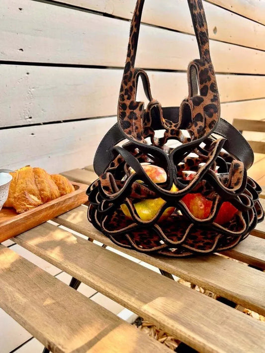 Handcrafted Leather Foldable Tote Bag – Shape-malleable, Lightweight Bag