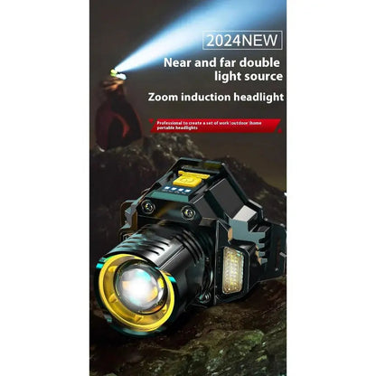 Wiederaufladbare Stirnlampe — Starker Fokusstrahl für Regen, Nebel & Nacht Mivoza Deutschland