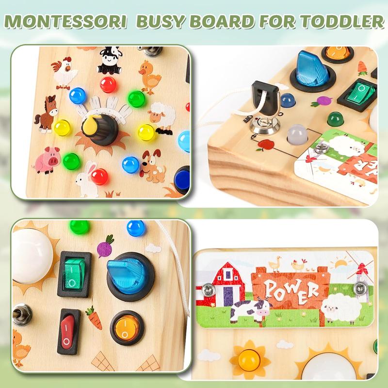 Wooden Activity Board — Playfully Promote Fine Motor Skills