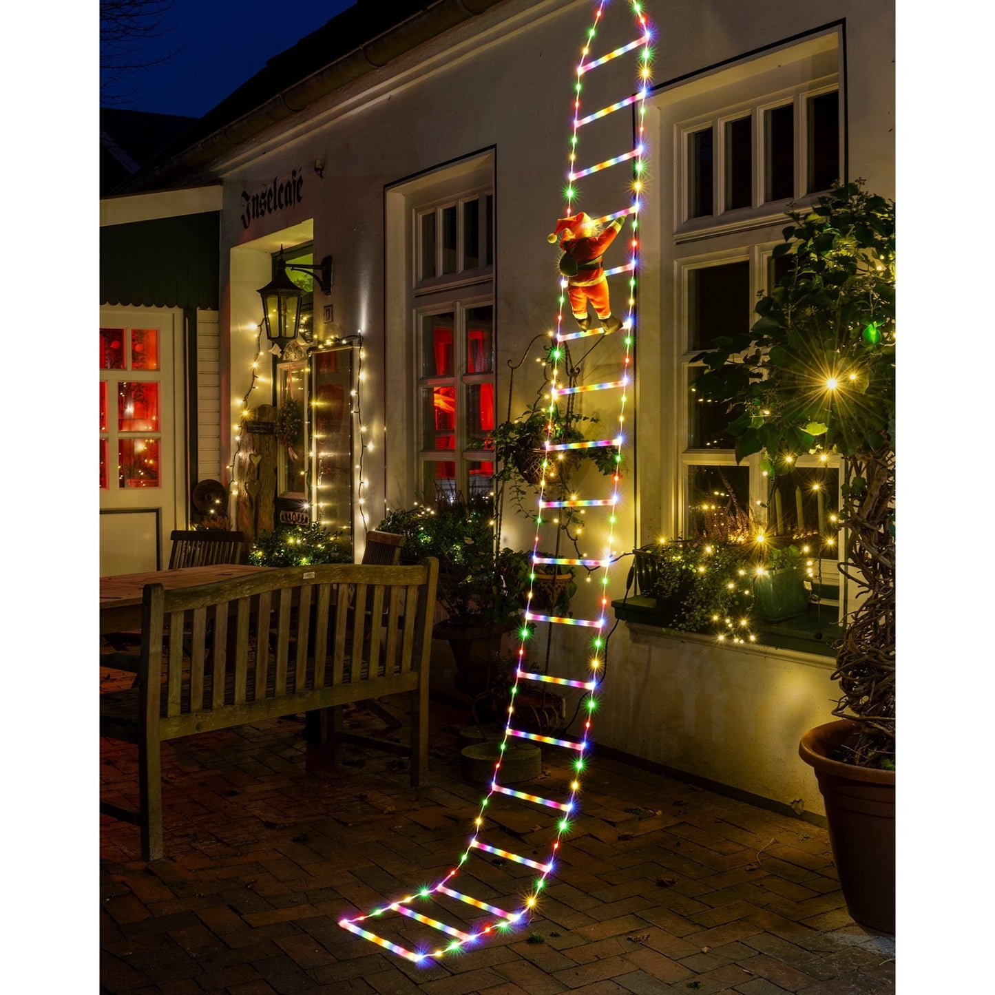 Climbing Santa Claus Ladder Lights — Magical Atmosphere for Your Home