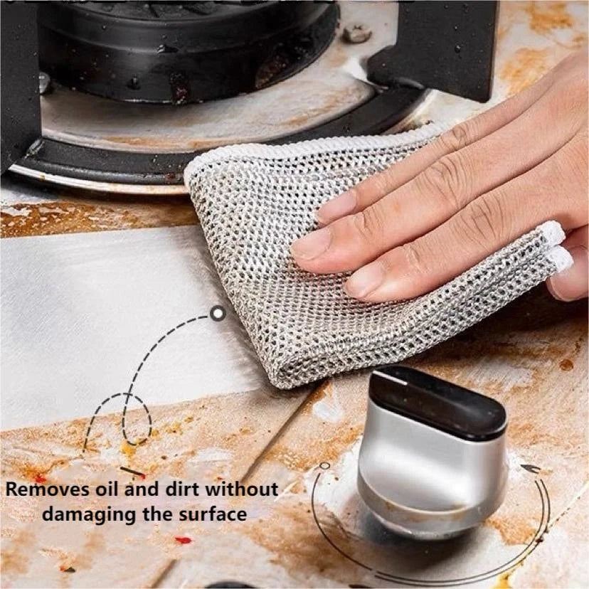 Stainless Steel Scrubber — Effortless Cleanliness Without Scratches (10 pieces)